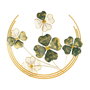 Wallity Haiyang Accesorio Decorativo de Pared de Metal Verde y Dorado